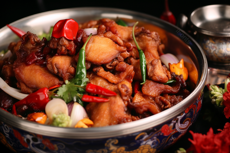 可口营养麻辣排骨美味食材静物摄影图,高清,摄影图,摄影图片,图片大全,摄影图免费下载